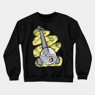 Black And White Corn Popper With Yellow Splash Crewneck Sweatshirt